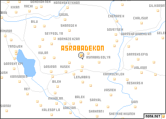 map of ‘Aşrābād-e Kon