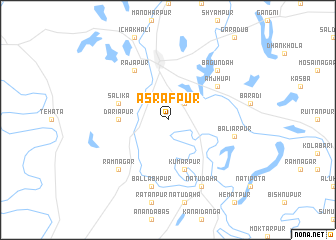 map of Āsrafpur