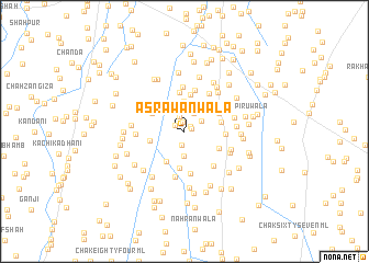map of Asrāwānwāla
