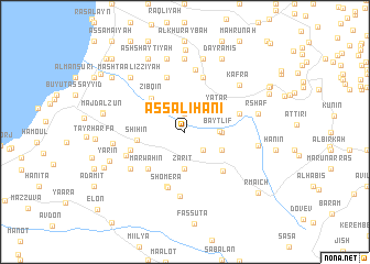 map of Aş Şāliḩānī