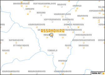 map of Assamoikro