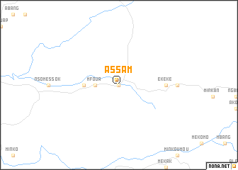 map of Assam