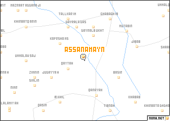 map of Aş Şanamayn