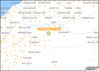 map of Aş Şanawbar