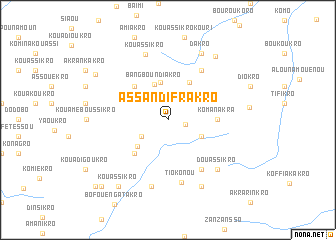 map of Assandifrakro