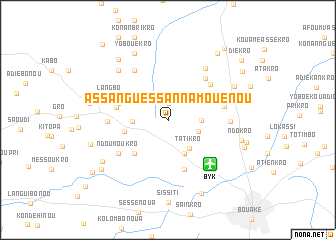 map of Assa-Nguessan-Namouénou