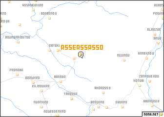 map of Assé-Assasso