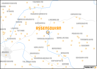 map of Asséngou-Kan