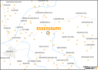 map of Assengou-Pri