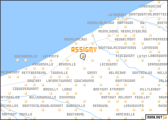 map of Assigny