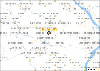 map of Assigny