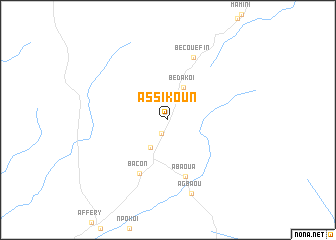 map of Assikoun