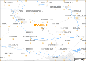 map of Assington