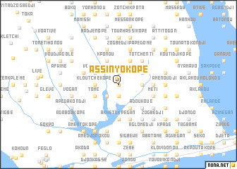 map of Assinyokopé