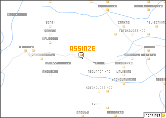 map of Assinzé