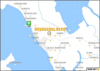 map of Assougoula Emo