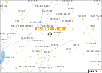 map of As Sulţān Ya‘qūb