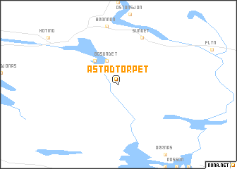 map of Åstadtorpet