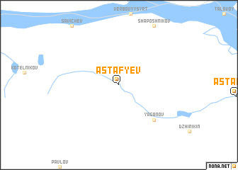 map of Astafʼyev