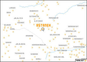 map of Āstāneh