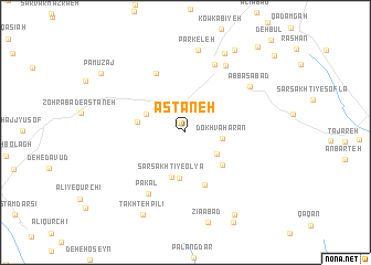 map of Āstāneh