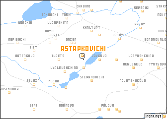 map of Astapkovichi