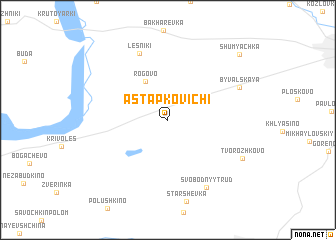 map of Astapkovichi