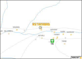 map of Astarābād