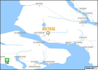 map of Á Steig