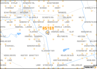 map of Asten