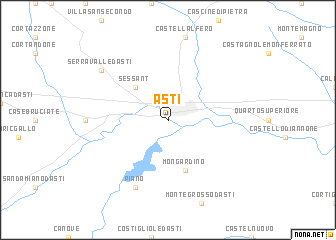 map of Asti