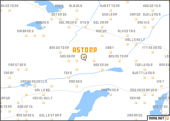 map of Åstorp