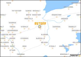 map of Åstorp