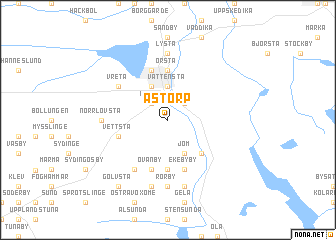 map of Åstorp