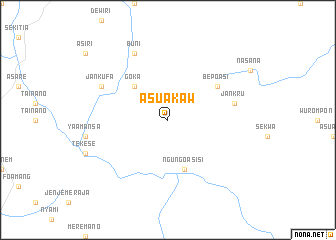 map of Asuakaw