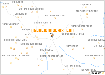 map of Asunción Nochixtlán