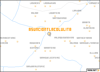 map of Asunción Tlacolulita