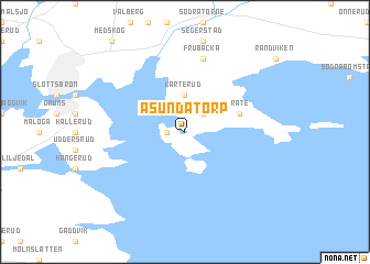 map of Åsundatorp