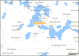 map of Åsviken