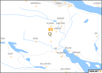 map of Ås