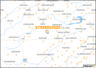 map of Ataābād Noon