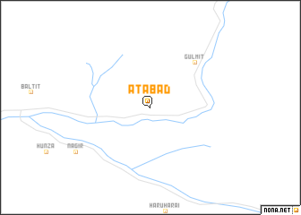 map of Atābād