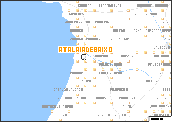 map of Atalaia de Baixo