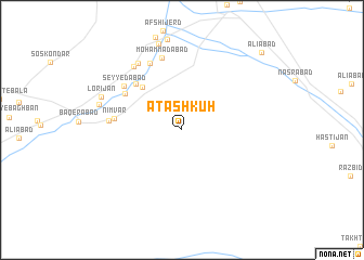map of Ātash Kūh