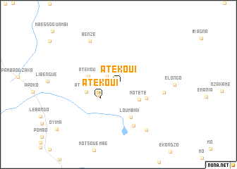 map of Atékou I