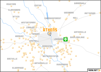 map of Athens