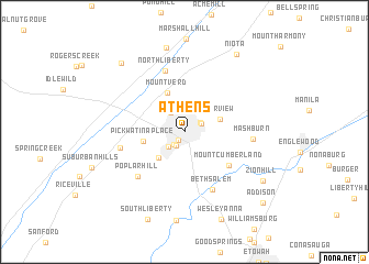 map of Athens