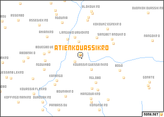 map of Atien-Kouassikro