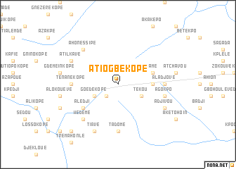 map of Atiogbékopé