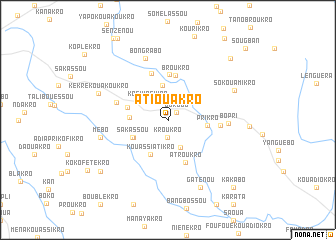 map of Atiouakro